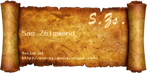 Sas Zsigmond névjegykártya